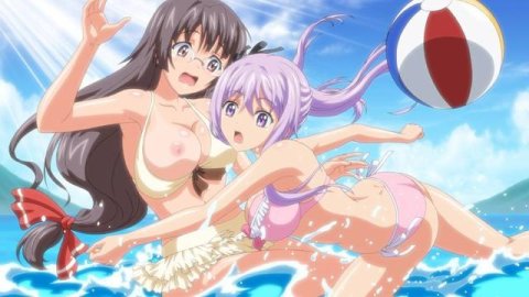 H动漫 方便的炮友？ 第4话 艳阳下的娇吟——露天浴池里的连环喷水【中文字幕】